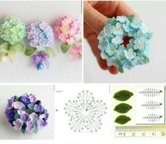 Crochet Flower Patterns: Hydrangea, Lilac, Crocus and Forget-me-not Charts