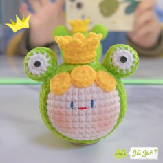 Crochet Frog Prince and Mini Cupcake Amigurumi Patterns with Handwritten Charts