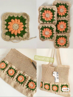 Crochet Granny Square Mesh Bag Pattern