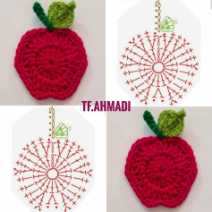Crochet Granny Square Patterns: Apple, Orange, and Lemon with Charts and Instructions