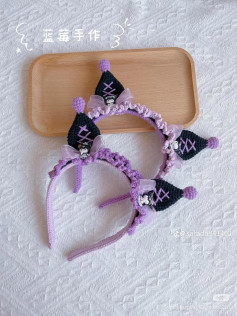Crochet Halloween Headband Patterns: Kuromi, Black Cat, and Devil Horns