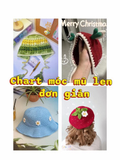 Crochet Hat Charts: Deer, Bunny, Kitty & Flower Bucket Hat Patterns