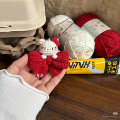 Crochet Hello Kitty Bow Amigurumi Pattern Chart