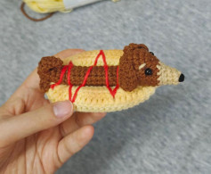 Crochet Hotdog with Dog Pattern Tutorial