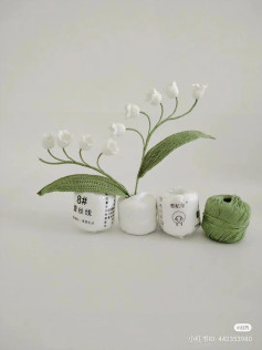 Crochet Lily of the Valley Flower Pattern Tutorial with Detailed Stitch Instructions and Yarn Materials