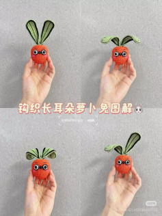 Crochet Long-Eared Radish Rabbit Pattern Chart