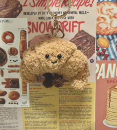 Crochet Matcha Latte and Croissant Bread Doll Pattern Chart