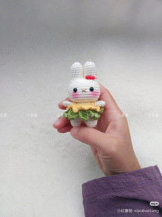 Crochet Miffy Rabbit Keychain Amigurumi Pattern Chart