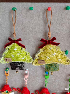 Crochet Mini Christmas Tree Ornament Pattern Chart