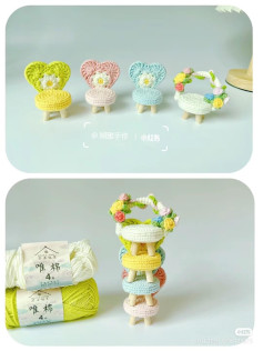 Crochet Miniature Shell and Heart Chair Pattern Tutorial