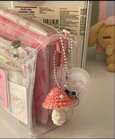 Crochet Mushroom Hair Clip Pattern