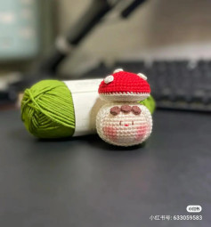 Crochet Mushroom Head Hat Chart for Amigurumi Doll