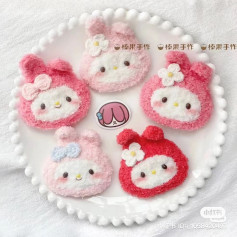 Crochet My Melody, LinaBell, and StellaLou Hair Clip Patterns
