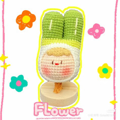 Crochet Pattern Chart for Green Onion Mochi Doll