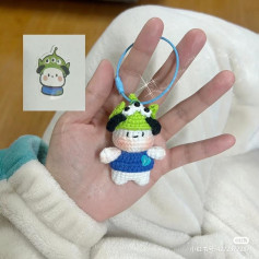 Crochet Pattern Chart for McDonald's Employee Pochacco Doll with Head, Ears and Hat Instructions