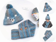Crochet Pattern: Cute Bear Hat and Scarf Set