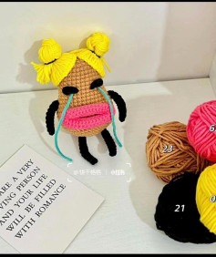 Crochet Pattern: Cute Crying Monster Amigurumi Doll