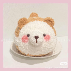 Crochet Pattern for Cute Brown and White Fluffy Dog Amigurumi with Chart Instructions