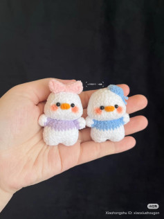 Crochet Pattern for Cute Donald and Daisy Duck Amigurumi Dolls
