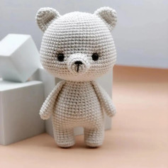 Crochet Pattern for Cute Little Bear Amigurumi with Detailed Instructions