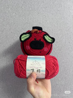 Crochet Pattern for Cute Red Apple Dog Headphones Case Bag