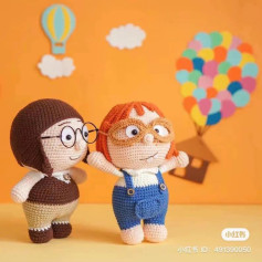 Crochet Pattern for Ellie Amigurumi Doll from Up Movie, Detailed Step-by-Step Chart
