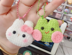Crochet pattern for Frog and Miffy Rabbit head tutorial chart