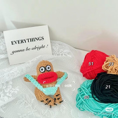 Crochet Pattern for Funny Undies Man Amigurumi with Red Lips and Blue Diaper