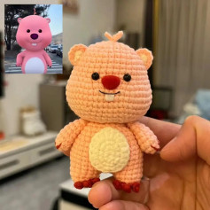 Crochet Pattern for Loopy the Star - Pink Amigurumi Character Doll Chart