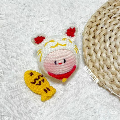 Crochet Pattern for Lucky Cat and Tigger Dumpling Amigurumi Dolls