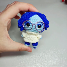 Crochet Pattern for Sadness Doll from Inside Out - Amigurumi Tutorial Chart