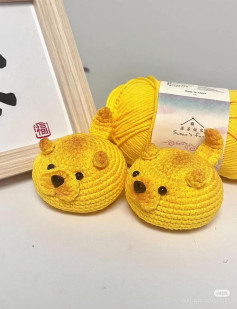 Crochet Pattern for Shiba Inu Bread: Amigurumi Dog Head Chart