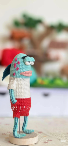 Crochet Pattern for SpongeBob Fish Characters: Incidental and Babyfish Amigurumi