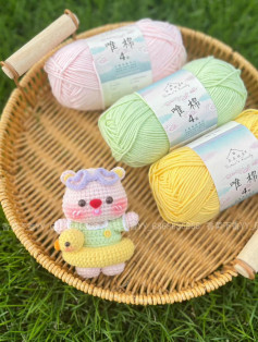 Crochet Pattern for Swimming Ring Loopy Doll with Duck