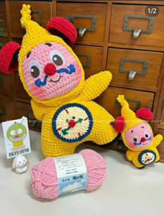 Crochet Pattern for Yellow Banana Clock Doll