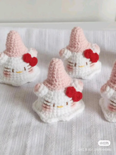 Crochet Pattern: Hello Kitty Ice Cream Cone Amigurumi Doll