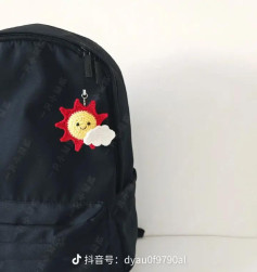 Crochet Pattern Tutorial: Cute Sun and Cloud Keychain Accessory