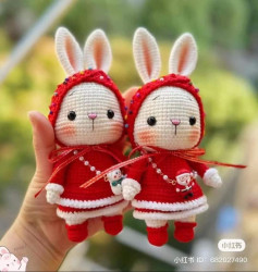 Crochet Pattern Tutorial for Cute Rabbit Doll in Dress