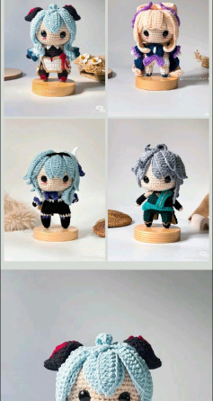 Crochet Pattern Tutorial for Genshin Impact Ganyu Amigurumi Doll