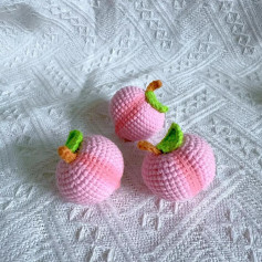 Crochet Peach Amigurumi Pattern Chart with Instructions