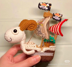 Crochet Pirate Ship with Ram Pattern Chart
