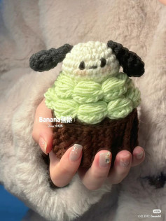 Crochet Pochacco and Cherry Cupcake Storage Box Patterns