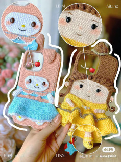 Crochet Princess Phone Case Pattern: Melody and Belle Tutorial