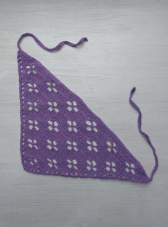 Crochet Purple Lace Bandana Pattern with Chart and Tutorial