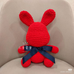 Crochet Red Bunny Doll Amigurumi Pattern Chart