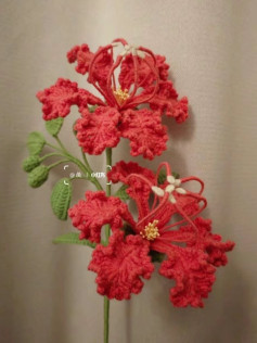 Crochet Red Spider Lily Flower Pattern Chart