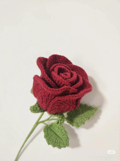 Crochet Rose Flower Pattern Chart: I Love You & Baozi Style