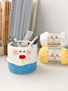 Crochet Snowman Pen Holder Chart with Free Pattern