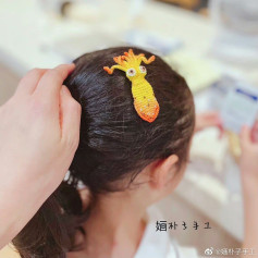 Crochet Squid Hair Clip Pattern Chart