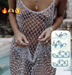 Crochet Summer Dress Patterns: Fishnet and Mesh Stitch Charts for Beach Wear